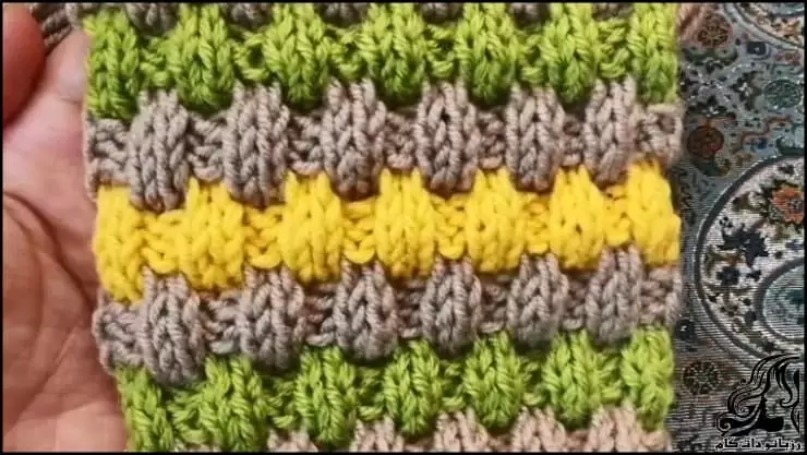 آموزش بافت مدل حصیری به همراه فیلم فارسی