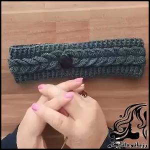 آموزش بافت هدبند گیس بافت زنانه ساده و شیک - crochet20Womens20braided20wig20headband20tutorial 01
