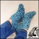 آموزش بافت پاپوش زنانه مدل ستاره‌ای با قلاب - crochet20Womens20star shaped20slippers20tutorial 01