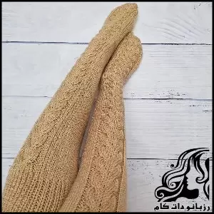 آموزش بافت جوراب ساق بلند زنانه مرحله به مرحله - crochet20Womens20stockings20tutorial 01