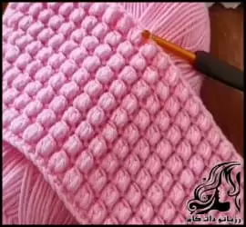 آموزش رایگان بافت پتو نوزادی تنها با تکرار دو رج ساده - crochet20baby20blanket20tutorial 01