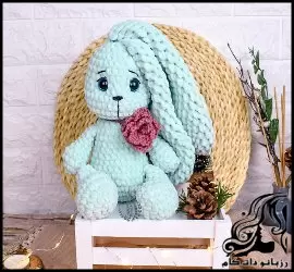 آموزش بافت عروسک خرگوش مخملی، درآمدزایی در خانه با هنر عروسکبافی - crochet20baby20rabbit20dol20tutorial 01