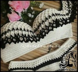 بافتنی و آموزش بافت بیکینی به همراه فیلم فارسی - crochet20bikini 01