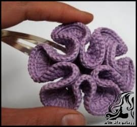 بافتنی و آموزش بافت گل سر قلاب بافی - crochet20head20flower20tutorial 01