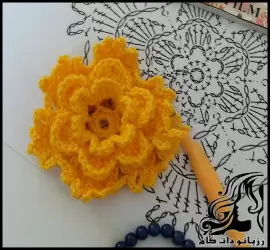 آموزش رایگان بافت گل رز برجسته زیبا و دوست داشتنی - crochet20rose20pattern20tutorial 01