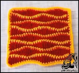 بافتنی و آموزش بافت مدل موجی دو رنگ - crochet20two20color20wave20tutorial 01
