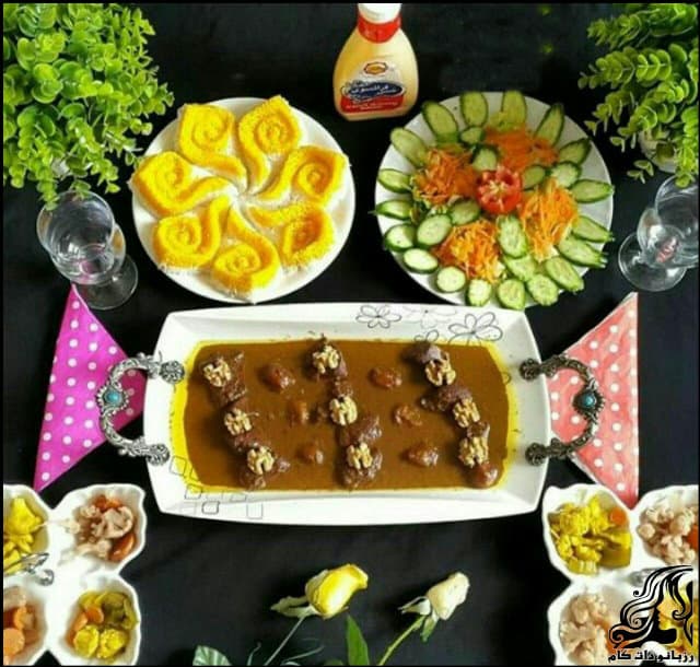 مدل های تزئین شیک و مجلسی خورش و انواع غذا