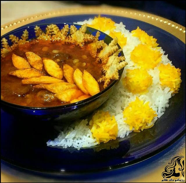 مدل تزیین خورش قیمه , مدل تزیین سفره