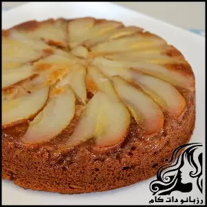 آموزش تهیه کیک گلابی و زنجبیل - education20pear20and20ginger20cake 02
