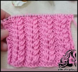 بافتنی و آموزش بافت یک مدل بافت خوشگل و زیبا - knitte20Beautiful20texture20model20tutorial 01