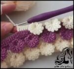 بافتنی و آموزش بافت پترن گل در بافت - knitte20Floral20pattern20in20texture20tutorial 01