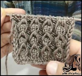 بافتنی و آموزش بافت یک پترن ساده و زیبا - knitte20Simple20and20beautiful20pattern20tutorial 01