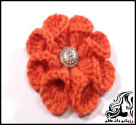 بافتنی و آموزش بافت گل قیفی سه بعدی - knitted203D20funnel20flower20tutorial 02