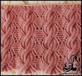 بافتنی و آموزش کامل طرح پیچ باقلوایی - knitted20Baghlavai20screw20pattern20tutorial 03