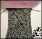 بافتنی و آموزش فارسی و رج به رج لوزی جودون - knitted20Barley20rhombus20tutorial 03