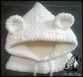بافتنی و آموزش بافت کلاه بچگانه مدل خرسی - knitted20Bear20model20childrens20hat20tutorial 01