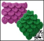 بافتنی و آموزش فارسی بافت پترن کروکدیل با قلاب - knitted20Crocodile20pattern20tutorial 02