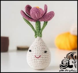 بافتنی و آموزش بافت سنبل هفت سین - knitted20Hyacinth20for20Haft20Sin20tutorial 02