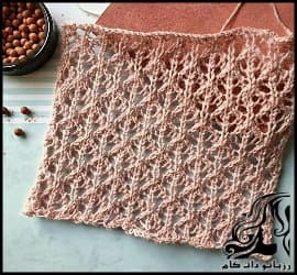 آموزش بافت یک مدل طرح توری مناسب بافت های پاییزه و زنانه - knitted20Lace20design20model20tutorial 01