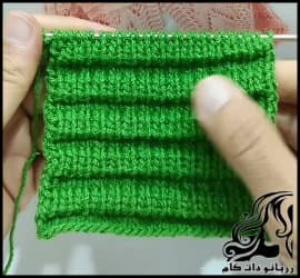 بافتنی و آموزش رایگان بافت طبقه ای - knitted20Layered20texture20tutorial 01