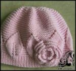 بافتنی و آموزش بافت کلاه برگ دومیل - knitted20Leaf20style20hat20tutorial 01