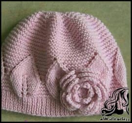 بافتنی و آموزش بافت کلاه برگ دومیل - knitted20Leaf20style20hat20tutorial 01
