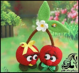 عروسک بافی و آموزش بافت گیلاس های عاشق - knitted20Lovely20cherry20tutorial 01