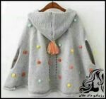 بافتنی و آموزش بافت شنل کلاه دار جلو باز - knitted20Open20front20hooded20cape20tutorial 01