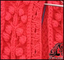 بافتنی و آموزش بافت پترن شاخه نخود - knitted20Pea20branch20pattern20tutorial 01