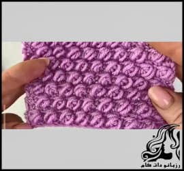 بافتنی و آموزش بافت مدل پفی قلاب بافی - knitted20Puffy20model20tutorial 01