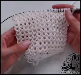 بافتنی و آموزش بافت توری ساده - knitted20Simple20lace20tutorial 01