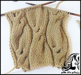 بافتنی و آموزش بافت پترن سه پیچ - knitted20Three20screw20pattern20tutorial 02