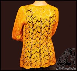بافتنی و آموزش بافت مدل دوبرگی - knitted20Two20leaf20model20tutorial 01