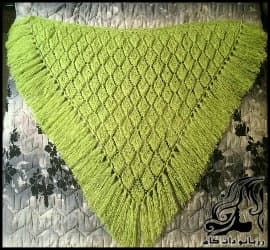 بافتنی و آموزش بافت اشارپ زنانه لوزی - knitted20Womens20diamond20necklace20tutorial 01