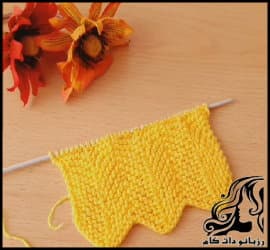 بافتنی و آموزش گام به گام و فارسی بافت مدل زیگزاکی - knitted20Zigzag20model20tutorial 01