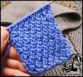 بافتنی و آموزش بافت مدل حصیری ریز - knitted20small20mat20tutorial 01