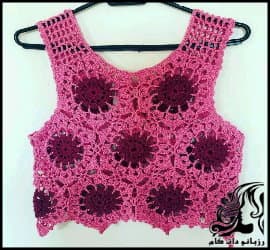 بافتنی و آموزش بافت تاپ زنانه زیبا - knitted20womens20top20tutorial 01