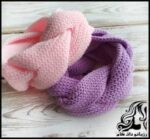 آموزش بافت دورگردنی یا هدبند درهم - neck20warmer 06
