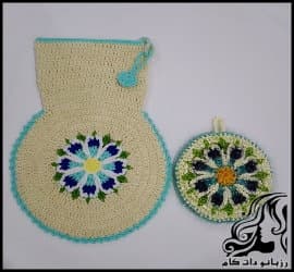 بافتنی و آموزش بافت لیف به شکل گل - nitte20Flower20shaped20leaf20tutorial 21