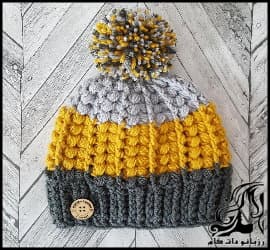 بافتنی و آموزش بافت کلاه پفکی شیک و زیبا - puff20stitch20hat20tutorial 02