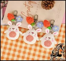آموزش بافت جاکلیدی خرگوش عروسکی - rabbit20bunny20crochet20doll20keyring 06
