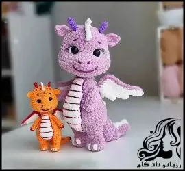 آموزش رایگان بافت عروسک اژدها نماد سال 1403 - rochet20Dragon20Dolls20Symbol20140320tutorial 01