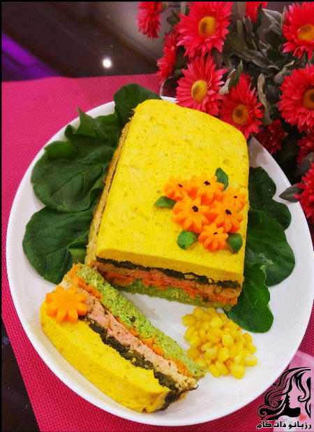طرز تهیه موس مرغ سه رنگ - rozbano 10 10