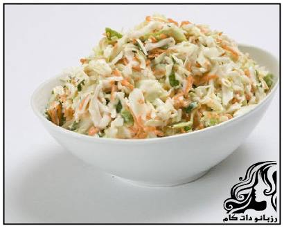 طرز تهیه سالاد کلم سفید - rozbano 102 19
