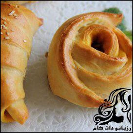 طرز تهیه پیراشکی حلزونی - rozbano 118 1 1