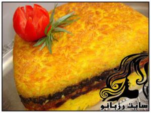 نحوه ی تهیه ته چین مرغ و بادمجان - rozbano 129