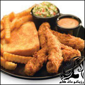 طرز تهیه مرغ انگشتی با سس عسل - rozbano 133 1 2