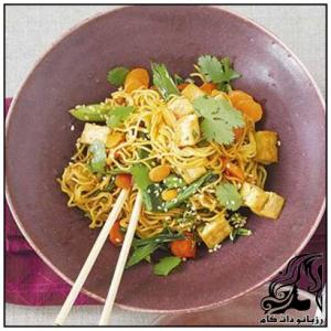 طرز تهیه مخلوط رشته با سبزیجات چینی - rozbano 139 16
