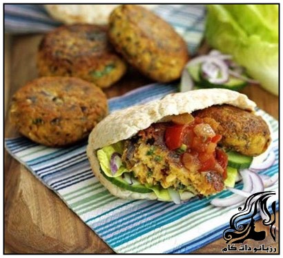 طرز تهیه برگر گياهخواران - rozbano 15 15