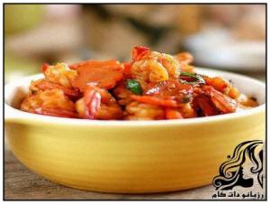 خوراک میگو و سبزیجات با سس سویا - rozbano 163 11